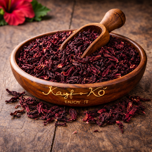 KAYF-KO Dried Hibiscus Flowers |چای ترش (لاغری)|كركديه| Premium Herbal Tea - kayf-ko