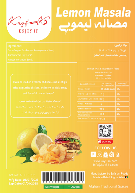 Zesty Lemon Masala - kayf-ko
